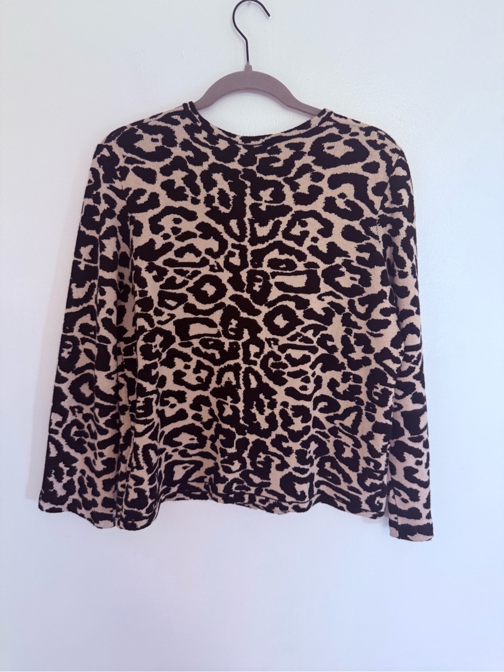 POSSE Sweater Lexi Cardigan in Leopard Black Tan - Picture 8 of 9
